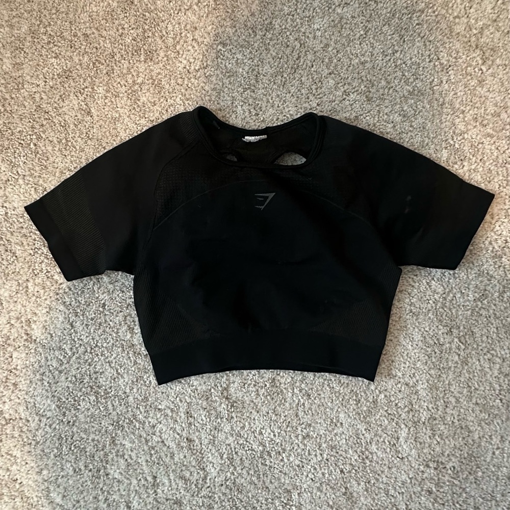 Gymshark Black Crop Top